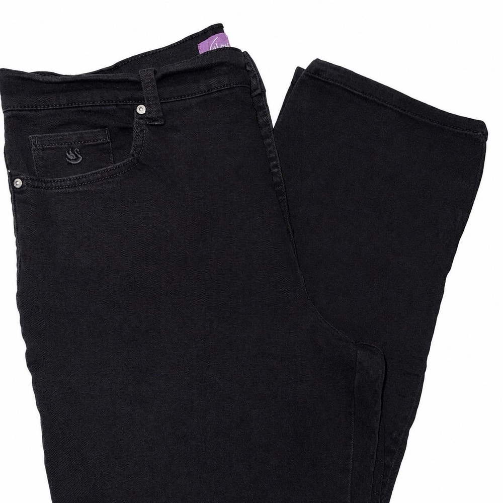 Gloria Vanderbilt Amanda Jeans Womens 14 Short Black Denim Classic Straight